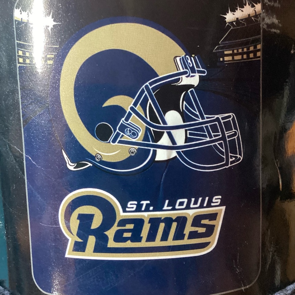 NFL St. Louis Rams Micro Raschel Blanket - Blue and Yellow - Picture 2 of 4